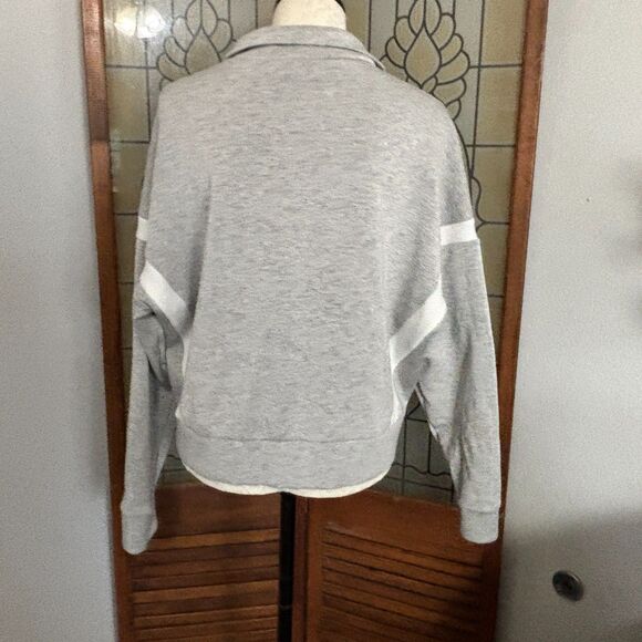 SPANX AirEssentials Striped Track Jacket Grey With Pockets Size XL - Picture 5 of 13